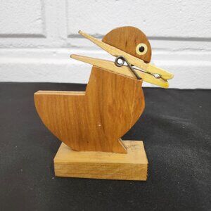 Vintage Wooden Duck Recipe Holder